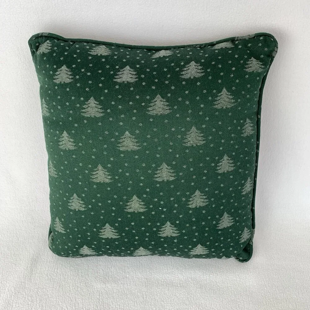 Christmas Teddy Bear Tapestry Pillow Square 15 x 14 Victorian Dear Santa
